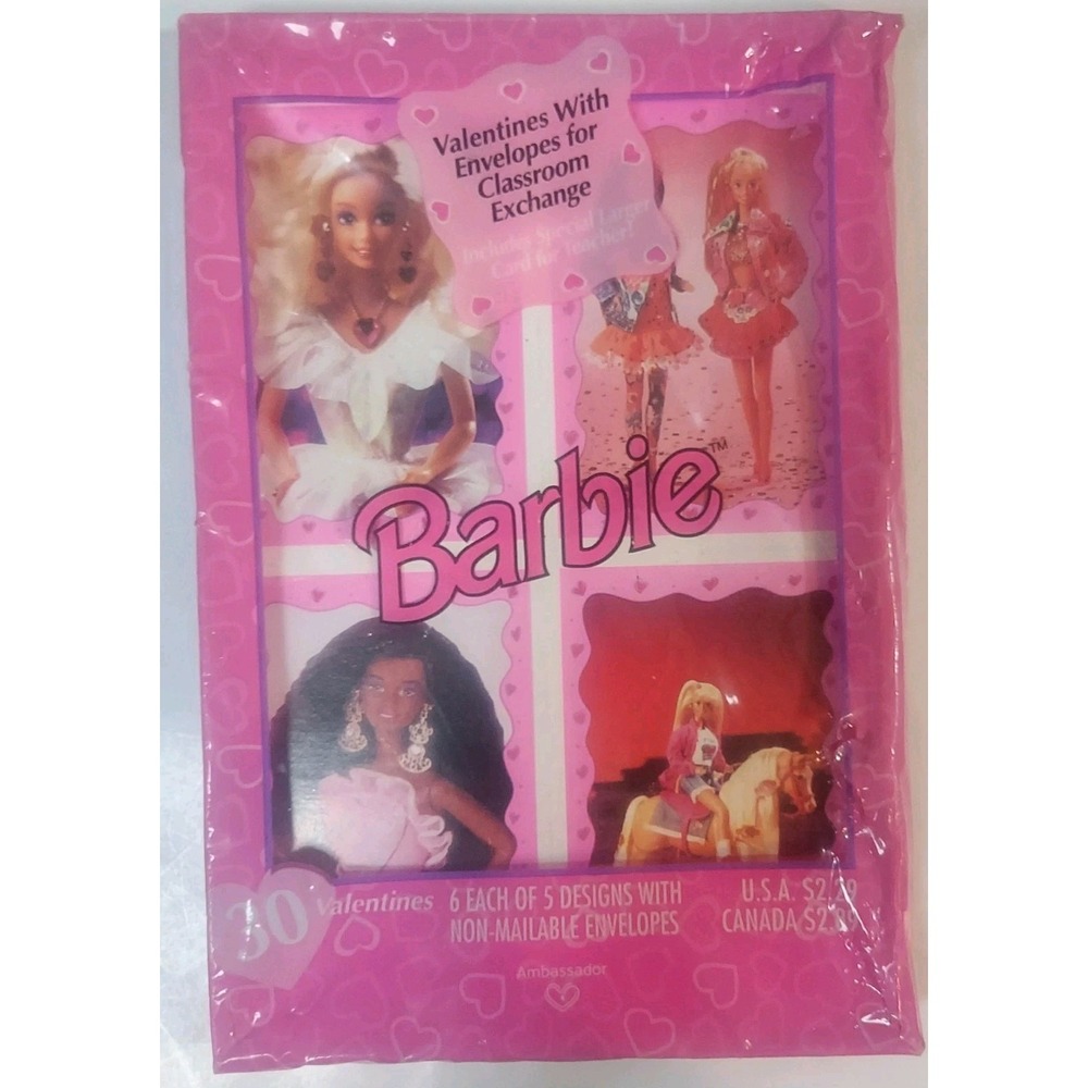 VALENTINES‎ Vintage NIP 30 1995 Barbie Valentine W/Envelopes Cards
